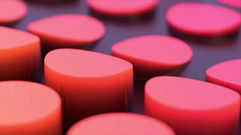 Abstract 3d render, geometric background with pastel colored cylinder Stock Footage 243590187