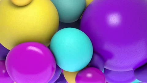 Abstract 3d render, geometric background with pastel colored sphere, 4k Stock Footage 243590400