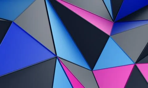 Abstract 3D Render of Geometric Background Illustrazione stock