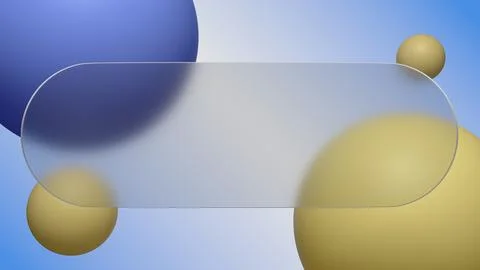 An abstract 3D render with a glassmorphism effect shows off a frosted glass.. 스톡 일러스트
