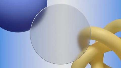 An abstract 3D render with a glassmorphism effect shows off a frosted glass.. 스톡 일러스트