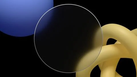 An abstract 3D render with a glassmorphism effect shows off a frosted glass.. 스톡 일러스트