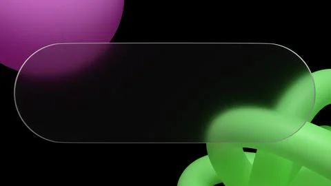 An abstract 3D render with a glassmorphism effect shows off a frosted glass.. 스톡 일러스트