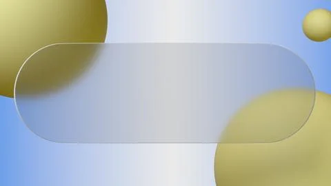 An abstract 3D render with a glassmorphism effect shows off a frosted glass.. 스톡 일러스트