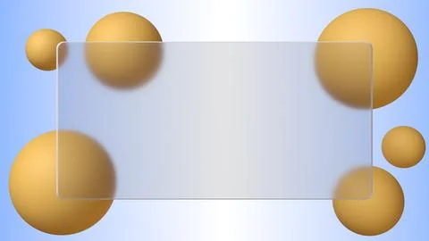 An abstract 3D render with a glassmorphism effect shows off a frosted glass.. 스톡 일러스트