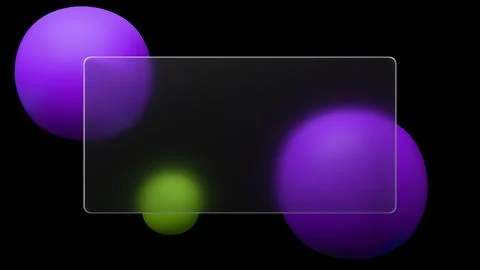 An abstract 3D render with a glassmorphism effect shows off a frosted glass.. 스톡 일러스트