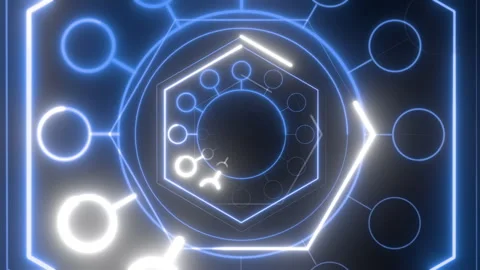 Abstract 3d render of a glowing blue audio visualizer for energetic concerts and Stock Footage 317098909