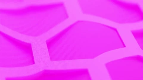 Abstract 3d render, hexagonal geometric background with pink colore sphere Stock Footage 243590533