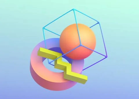 Abstract 3D Render Stock-Illustration