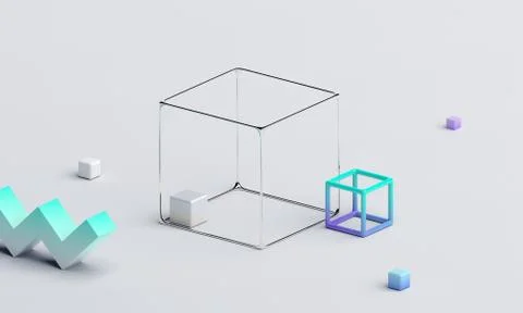 Abstract 3D Render Stock Illustration