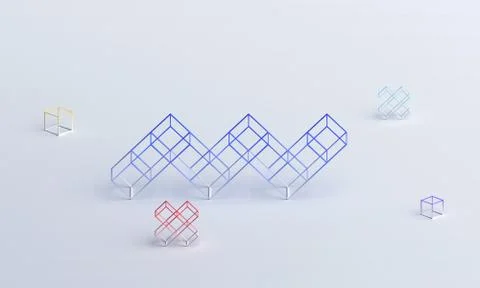 Abstract 3D Render Illustrazione stock