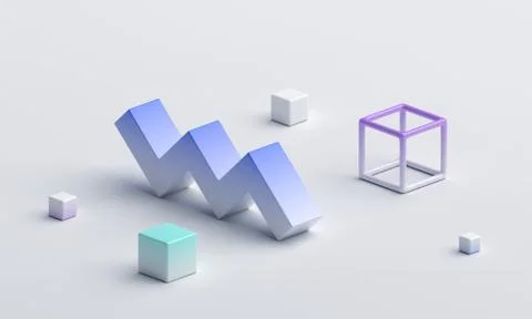 Abstract 3D Render Illustrazione stock