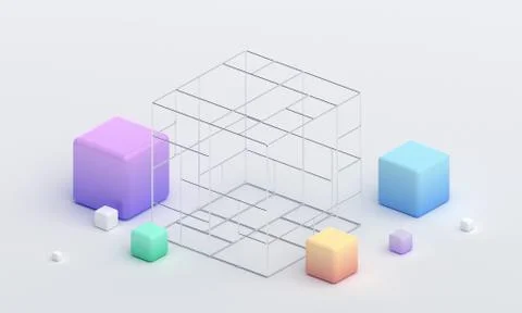 Abstract 3D Render Illustrazione stock