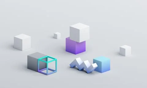 Abstract 3D Render Illustrazione stock