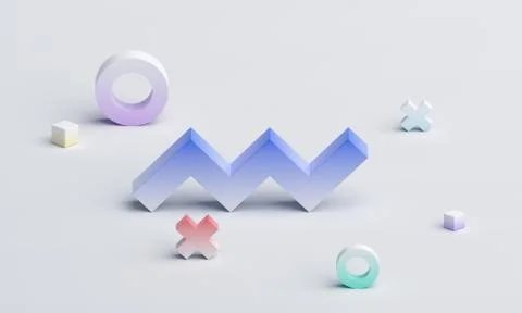 Abstract 3D Render Illustrazione stock