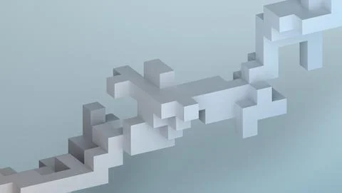 Abstract 3D Render Illustrazione stock