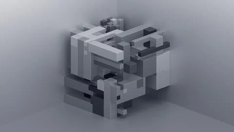 Abstract 3D Render Illustrazione stock