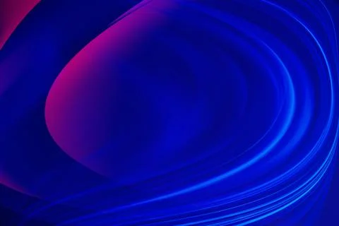 Abstract 3D render illustration with deep blue and magenta gradient waves Stock Photos