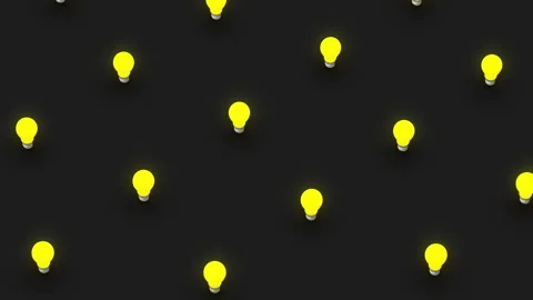 Abstract 3d render of light bulb objects in isometric view Stock Footage 245364523