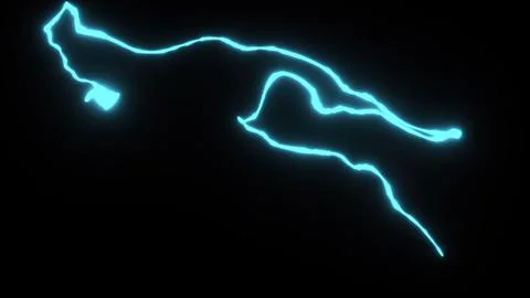 Abstract 3d render lightning Stock Illustration