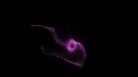 Abstract 3D Render of many small ultraviolet particles Stock Footage 168759271