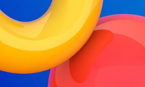 Abstract 3D Render of Minimalistic Composition Stock Illustration