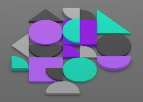 Abstract 3D Render of Modern Background Stock Illustration