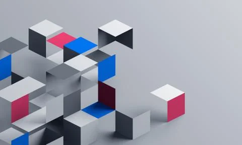 Abstract 3D Render of Modern Background Stock Illustration