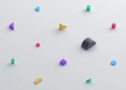 Abstract 3D Render of Modern Background Stock-Illustration