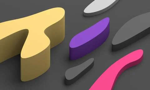 Abstract 3D Render of Modern Background Stock Illustration