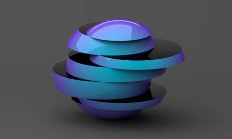 Abstract 3D Render of Modern Background Stock Illustration