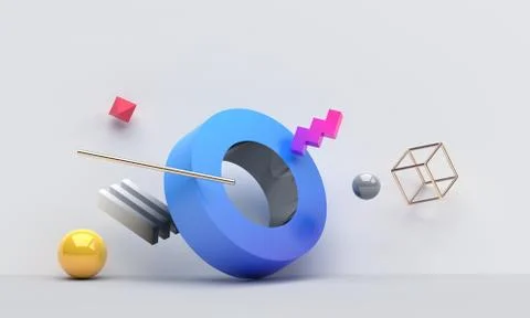 Abstract 3D Render of Modern Background Illustrazione stock