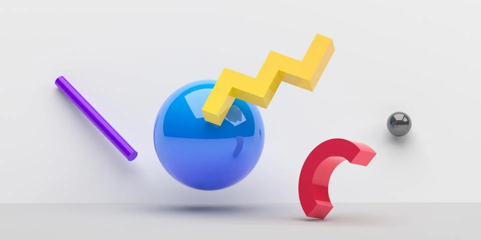 Abstract 3D Render of Modern Background Stock-Illustration