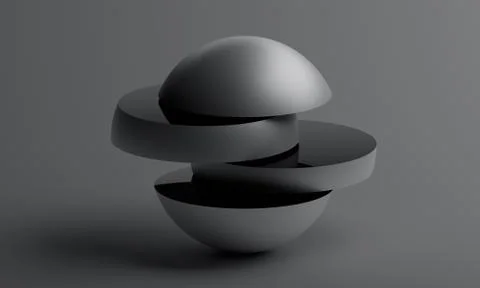 Abstract 3D Render of Modern Background Stock Illustration