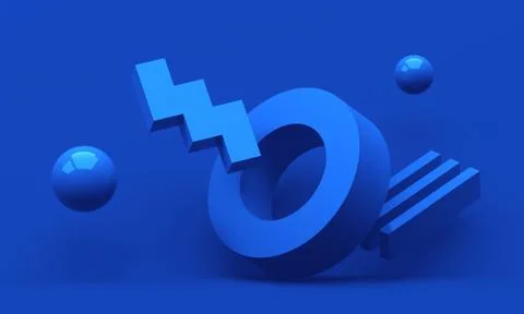 Abstract 3D Render of Modern Background Stock Illustration