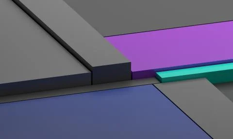 Abstract 3D Render of Modern Background Stock Illustration