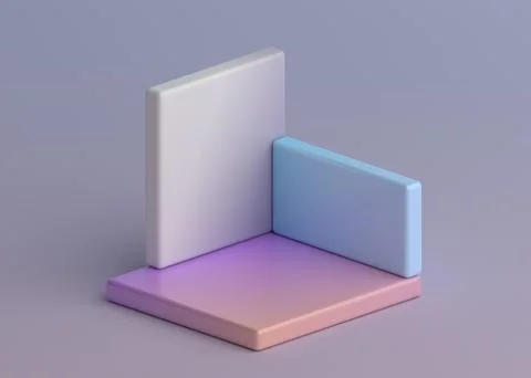 Abstract 3D Render of Modern Background Stock Illustration