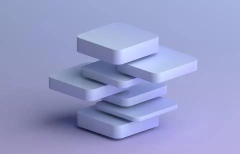 Abstract 3D Render of Modern Background Stock Illustration