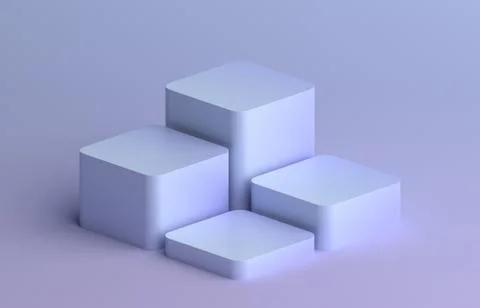 Abstract 3D Render of Modern Background Stock Illustration