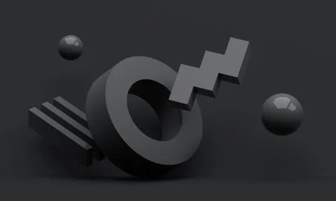 Abstract 3D Render of Modern Background Stock-Illustration