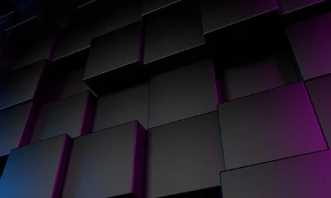 Abstract 3d render, modern geometric background, graphic design Stock Illustration