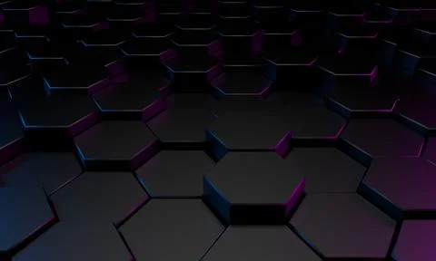 Abstract 3d render, modern geometric background, graphic design Stock Illustration