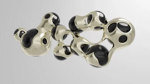 Abstract 3d render motion design, ball transition Stock Footage 246933836