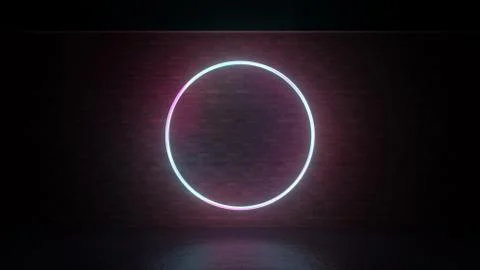 Abstract 3d render neon light backdrop background Illustration