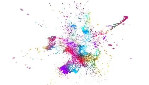 Abstract 3D Render of Paint Splash Illustrazione stock