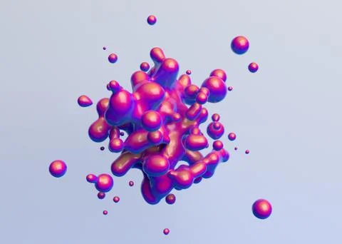 Abstract 3D Render of Paint Splash Illustrazione stock