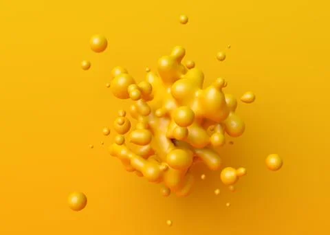 Abstract 3D Render of Paint Splash Illustrazione stock