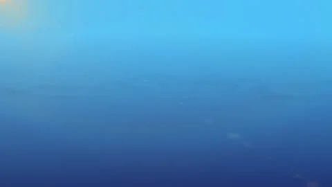 Abstract 3d render of passenger plane flying in a blue sky. Video stock 130638278