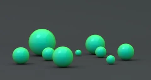 Abstract 3D Render of Spheres Illustrazione stock