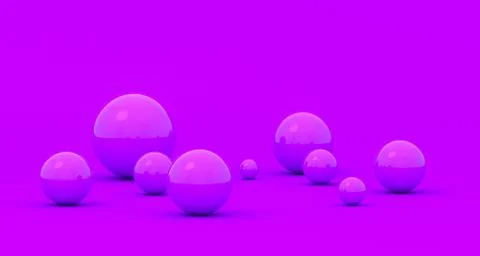 Abstract 3D Render of Spheres Illustrazione stock